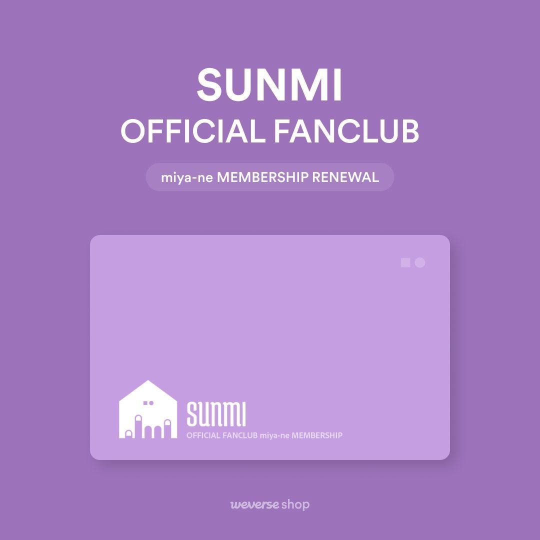 weverseshop's tweet photo. SUNMI 공식 팬클럽
miya-ne MEMBERSHIP 리뉴얼 안내💗

지금 #위버스샵 에서 SUNMI의 멤버십에 가입하세요!
새로워진 멤버십의 다양한 혜택이 기다리고 있어요.🙌

📅가입 기간 : 7월 10일(금) 2 PM ~ (KST) 
🛒#WeverseShop : https://t.co/NFKvZjgHeX

#선미 #SUNMI (@official_sunmi_) https://t.co/UuePpA3A5x