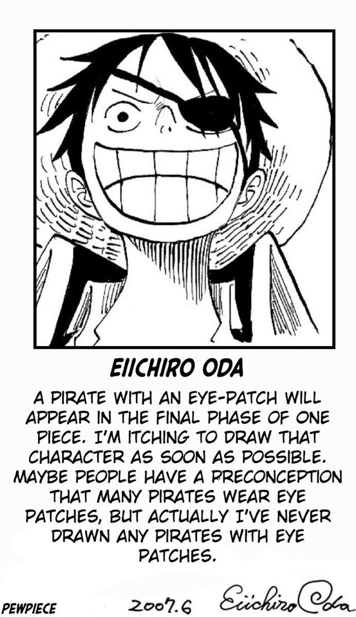 _wawanime_'s tweet photo. C’est parce que JoyBoy a un cache oeil.

Oda a dit qu’un seul personnage dans le manga en aura un et que son introduction signifie qu’on est à la fin du manga. https://t.co/QPuT7qDkYK