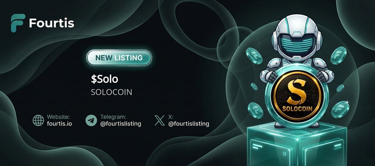 fourtislisting's tweet photo. Fourtis New Listing ⚡

BRONZE Trend Now! 🥉

SOLOCOIN ( #Solo ) @Solocoinbase
https://t.co/lUxJMXW8gv

CA: 0x73b8cC9346c9aA7b8fB403e319eBB102AD92A87A

#Fourtis #Newlisting #Altcoin #Memecoin #FourtisListing #Dyor https://t.co/JZUN99u2qW