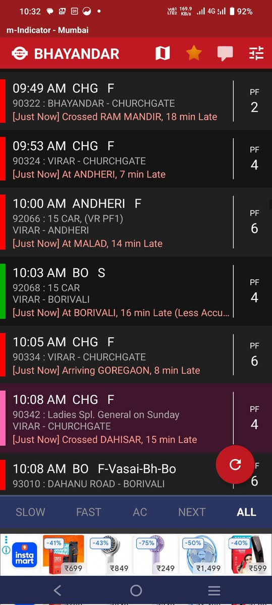 HelpingHandsMum's tweet photo. WR trains late by 18+ mins

No announcements

Mega blocks Andheri-Borivali
6th line working
Virar crossing closed

Still no improvement in punctuality

@drmbct lectures us on oper difficulties

@RailwaySeva @mid_day https://t.co/M8nKcxPOgl