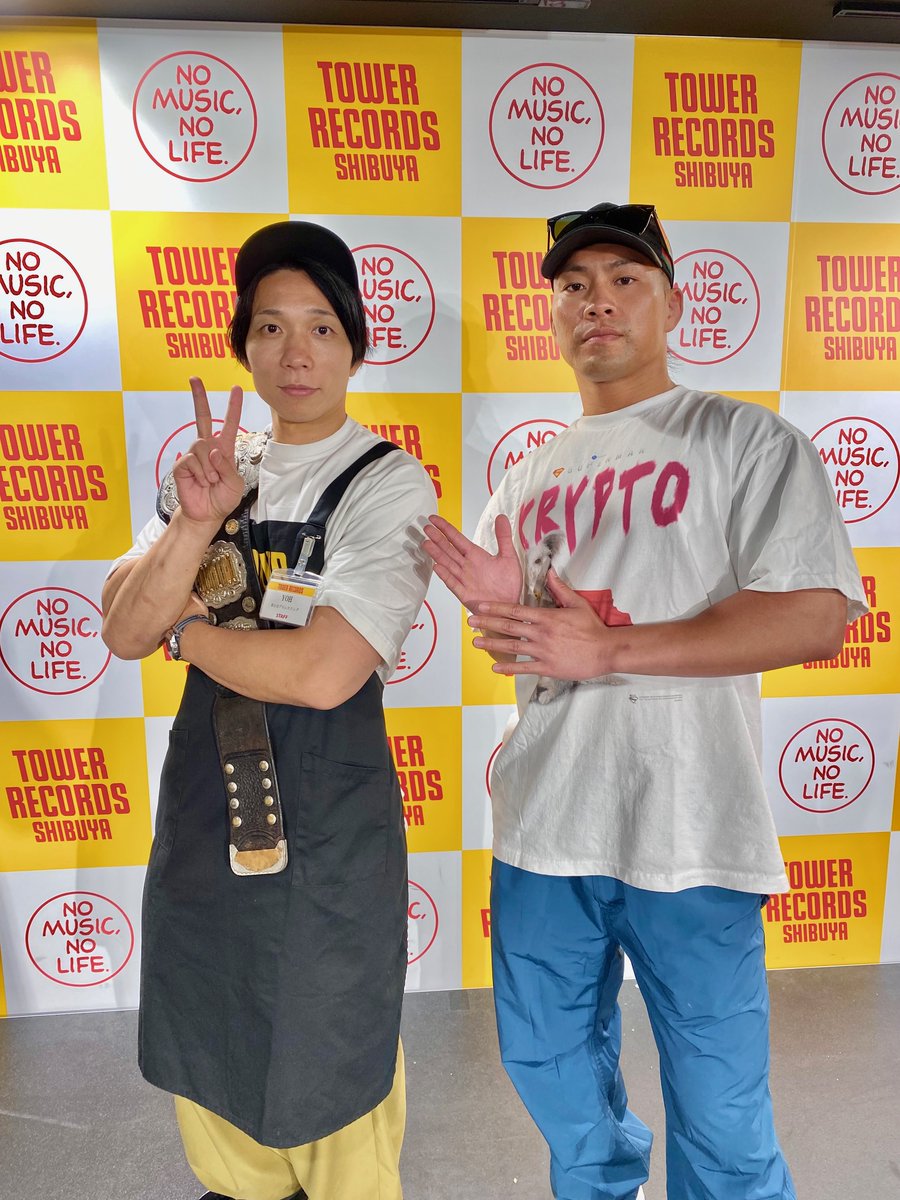 TOWER_Shibuya's tweet photo. 【#タワ渋njpw】

╭━━━━━━━━━━━━━━━━━╮
   昨日はYOH選手、本日は藤田選手の
   新日本プロレスPOP UP SHOPを記念した
  トークショー&サイン会を開催✨
╰━ｖ━━━━━━━━━━━━━━━╯

YOH選手のイベントでは
普段聞くことができないお話しが聞けて
松本選手が加わり…👀✨
大変盛り上がりました！😊🎶
お越しいただいた皆さま
YOH選手、松本選手、渡辺リングアナ
ありがとうございました！！☺️
また感想も #タワ渋njpw で
たくさん投稿してくださいね📱✨

そして、本日は藤田晃生選手のイベント⚡
トークショーにご参加される方は
藤田選手にしたい質問を
考えておいてくださいね🤗✨
サイン会に参加される方は
サイン会参加券をお忘れなく‼️
※ トークショー＆サイン会の整理券は完売。
POP UP SHOPは終了しております。
➡https://t.co/f92UsbgVnD

#njpw
#タワ渋プロレス