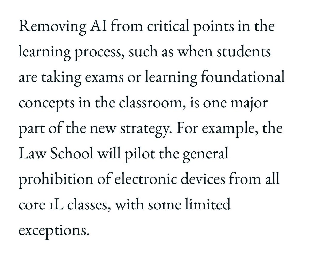 CecilYongo's tweet photo. UChicago Law’s new AI strategy is spot on imo. Two sections I think are very good decisions: https://t.co/T9RlOLo4qP