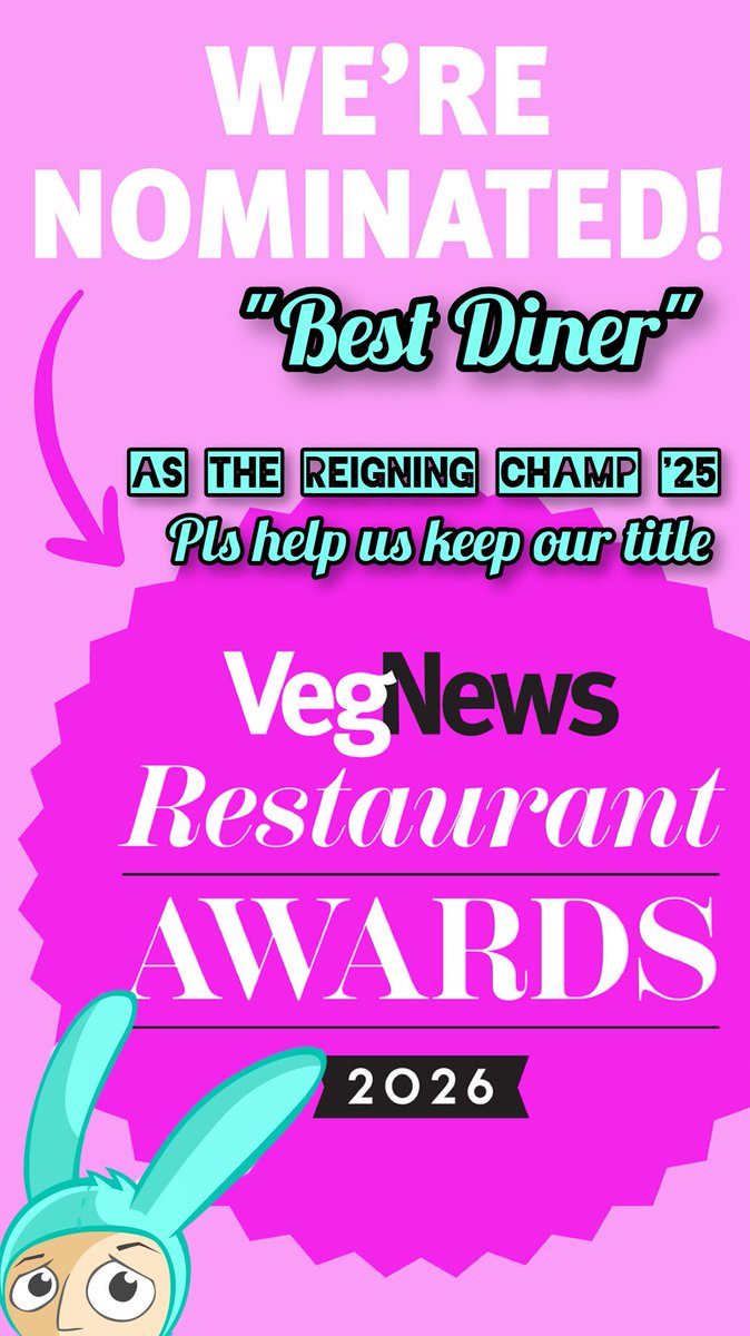 Doomies's tweet photo. They kindly make it so EASY to vote: once per email at https://t.co/7aCKyZI0Le and the best part is alllll the new places you'll discover along the way 🌱 Thank you for your love and support it means the world to us 🖤 
Endless gratitude to @vegnews for the nom 🥹 https://t.co/ROrzgC09uw
