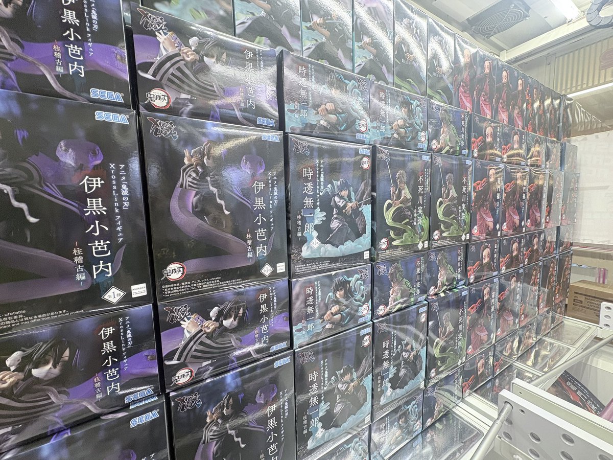 oca_kmi's tweet photo. 【景品入荷情報】

同時に、
#鬼滅の刃 より

アニメ「鬼滅の刃」XrossLinkフィギュア
“伊黒小芭内“
“時透無一郎“
“不死川実弥“

再稼働しました！
皆様のご来店お待ちしております🐰🤍

#ゲームセンター 
#プライズ #プライズ入荷
#大阪クレーンエース https://t.co/yz85jDMgC5