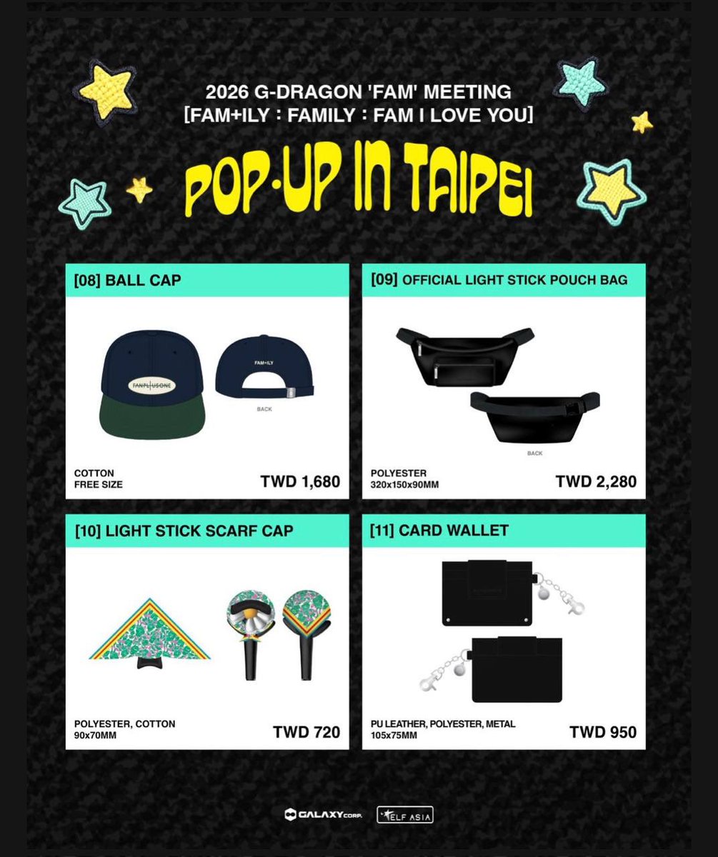 🏡 2026 G-DRAGON 'FAM' MEETING POP-UP IN TAIPEI OFFICIAL MD The