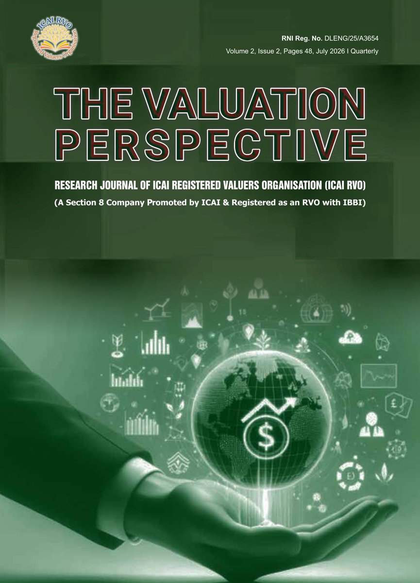 icairvo's tweet photo. Publication Alert 📢
ICAI Registered Valuers Organisation (ICAI RVO) has released Volume 2, Issue 2 of its Quarterly Journal “The Valuation Perspective”.
Journal Link: https://t.co/4QrI3XVdWt
#ICAIRVO #Journal #Regulating #Developing #Valuations #The_Valuation_Perspective https://t.co/DnhwmwgzTf