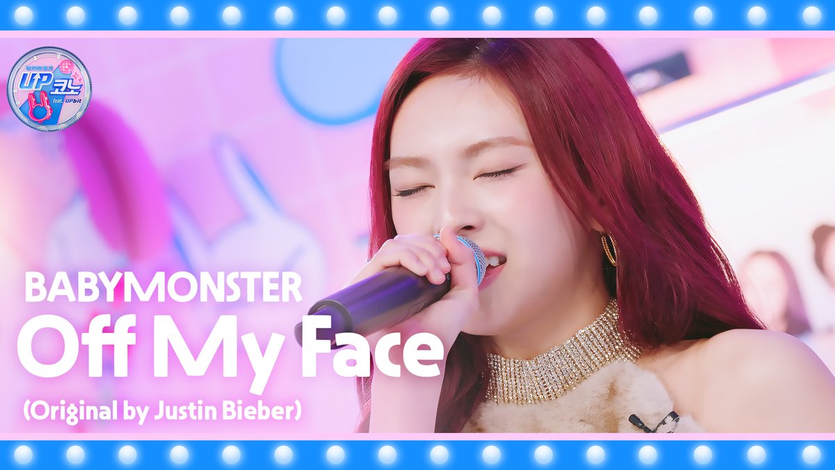 kpop_sbs's tweet photo. BABYMONSTER (베이비몬스터) - Off My Face ♬ (Original by Justin Bieber) | #UP코노 EP.11

🎤https://t.co/KcFqZ97YEn

#UP코노 #업코노 #UPCONO #업비트
#베이비몬스터 #BABYMONSTER @YGBABYMONSTER_ https://t.co/XXGLezegaL