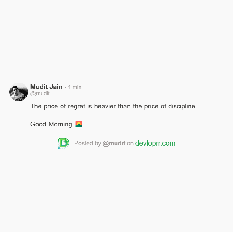 Mudit (devloprr.com) tweet media