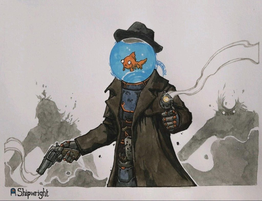 pmamtraveller's tweet photo. "Detective Fishcake," by A. Shipwright. https://t.co/jnaIVFuY0Z