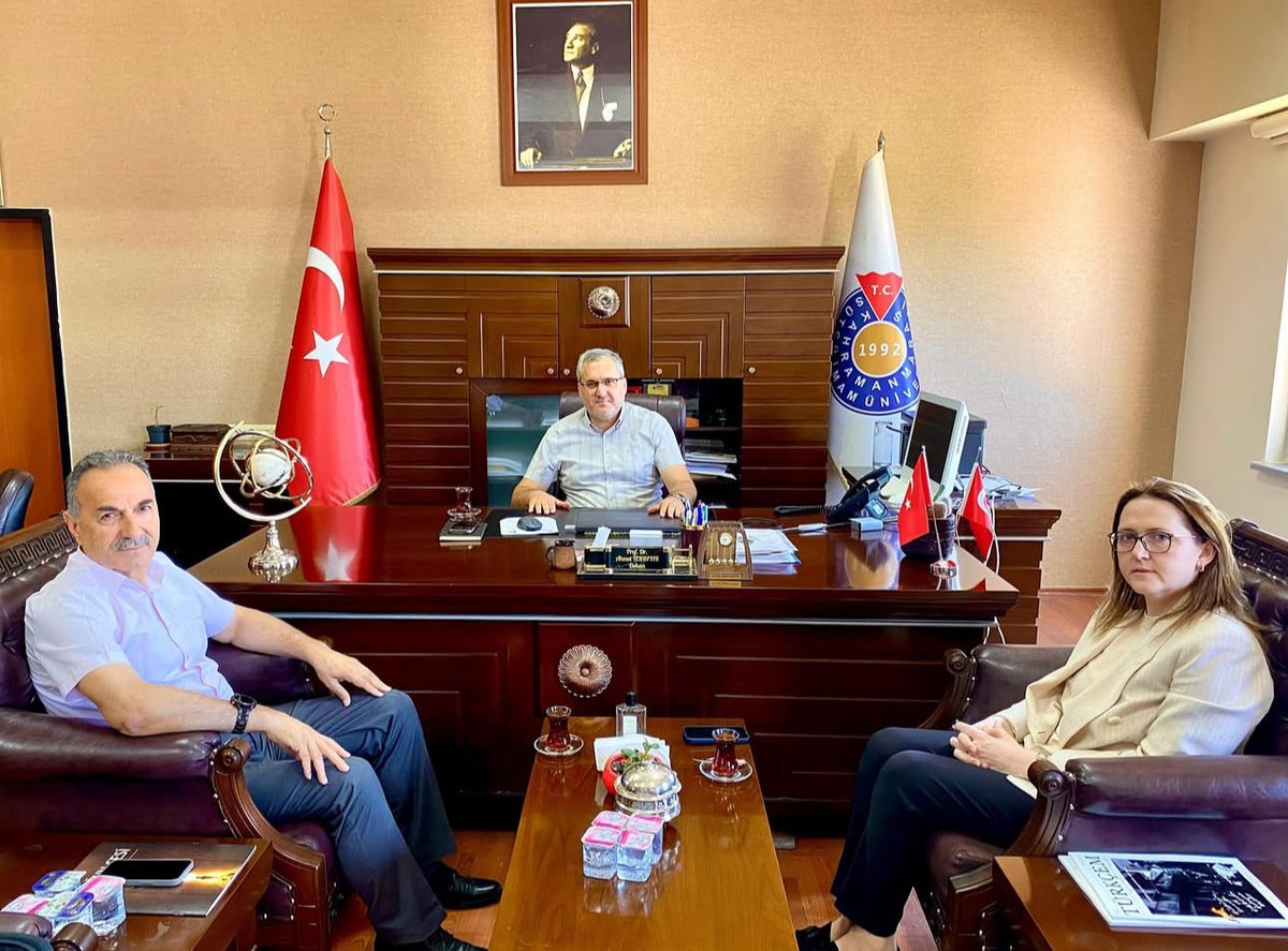 CteKahem's tweet photo. Ceza İnfaz Kurumları ve Tutukevleri Personeli Kahramanmaraş Personel Eğitim Merkezi Başkanımız İlknur Görgel ile Şube Müdürümüz Dursun Mülazımoğlu, Kahramanmaraş Sütçü İmam Üniversitesi Eğitim Fakültesi Dekanı Prof. Dr. Ahmet Tekbıyık’a teşekkür ziyaretinde bulundu. https://t.co/x347ULgaEl