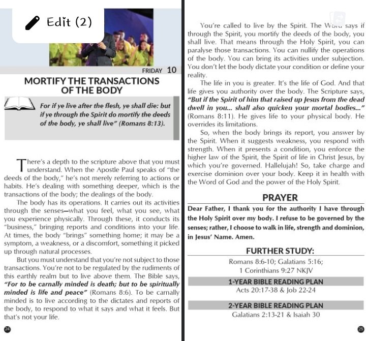 3allo_FREY's tweet photo. You’re called to live by the Spirit. The Word says if through the Spirit, you mortify the deeds of the body, you shall live. That means through the Holy Spirit, you can paralyse those transactions. You can nullify the operations of the body. https://t.co/o102U1vRmu