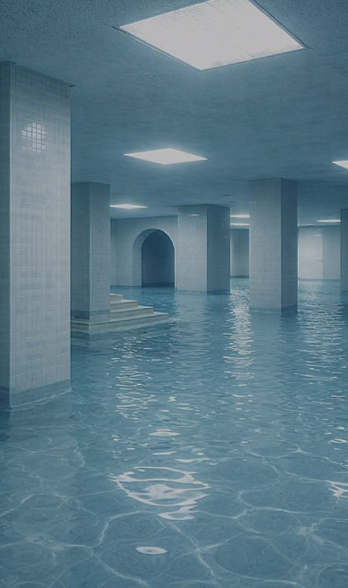 GIGATOPE's tweet photo. Old Ben says the water never rises. The house simply sinks a little deeper each year. #GIGATOPE #POOLROOM #DREAMCORE https://t.co/4MWzq1LMzW