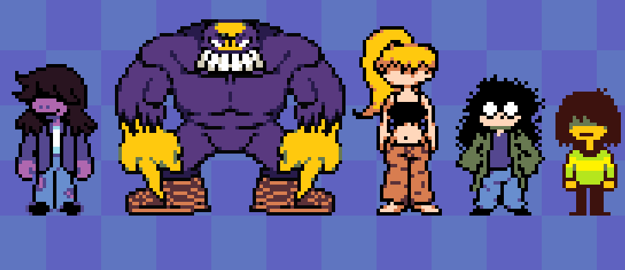 maya_132lmao's tweet photo. Jhon susie and his friends #art #pixelart #deltarune #themaxx https://t.co/S53JnzMAqI