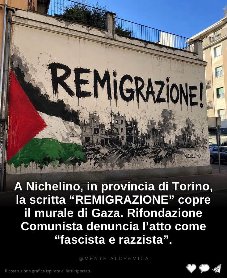 Italia_Nostra_'s tweet photo. Quindi loro possono IMBRATTARE ma gli altri NO.

 Almeno la remigrazione ha a che fare con l'Italia e LA NOSTRA SICUREZZA mentre
 la bandiera della palestina NO. 🇮🇹💪 https://t.co/t4sja6qZoM