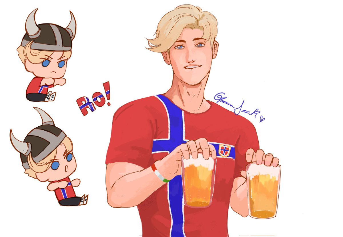 SubjectRK800's tweet photo. He would completely root for Norway 🇳🇴 ❤️💙
#gammajack #theincrediblesfanart https://t.co/oZ37ppTj08