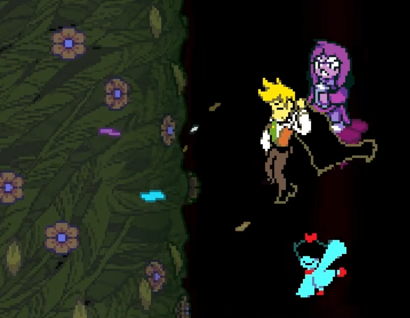 Starhermits's tweet photo. I haven't seen anyone else point this out, but I think it's cool how the petal colours change in Flowerys fight depending on what flowers are there with him https://t.co/mcAnqoVuhW