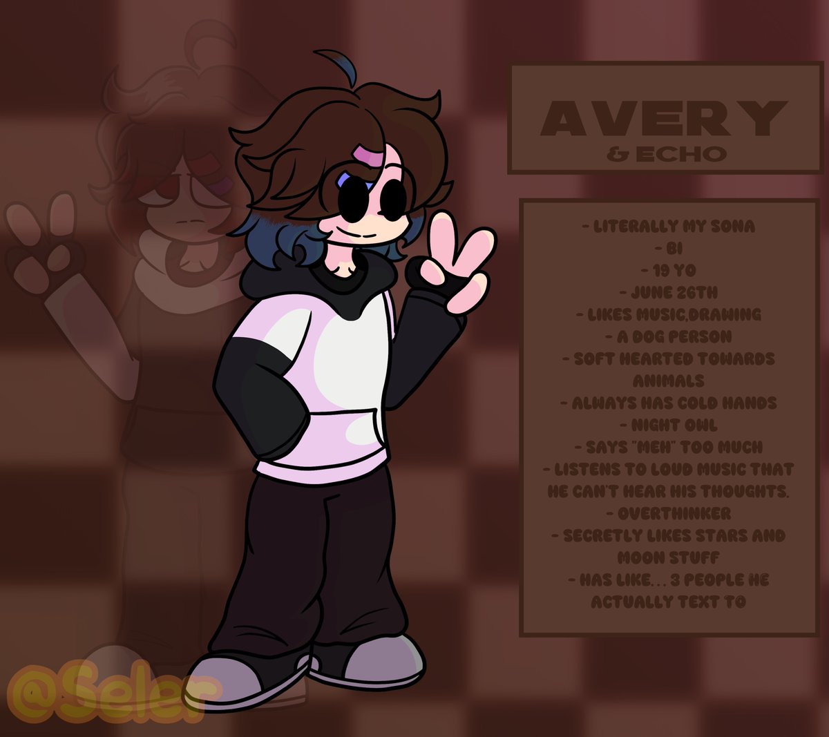 SelerOfficial's tweet photo. NEW PINNED!!

Hi I'm Seler :3c
Almost everything are in my bio

Here are my main OC's with some boundaries cuz some ppl are doing those
Fanart - YESSS!!!
Headcanons - Sure =w=
Shipping - idk, sure
Drawing their OCs with yours - yup :3
NSFW - uhh sure i guess? they're both 18 so- https://t.co/Liudwomk4W