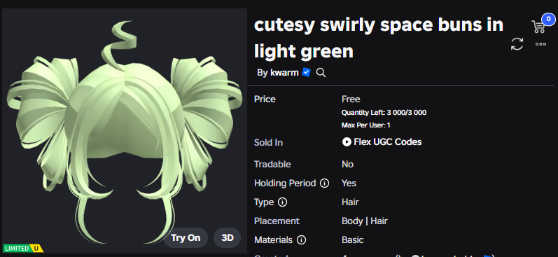 Xh0PlUgc's tweet photo. 📣Kwarm He will release this free hairstyle via a code (when his picture on Instagram gets 2,222 likes and then he will publish the code in his Discord group)

📦Stock: 3,000

Item:
➡️https://t.co/gOLjIYYk4c

Game:
➡️https://t.co/p77A6ZzxEO

Join Group:
➡️https://t.co/nsEQgFfnFj

Likes:
➡️https://t.co/l92D0OOdmp

Join his discord group:
➡️https://t.co/SfJ0dIaUST

#Roblox #RobloxDev #RobloxFreeUGC #RobloxUGCLimited