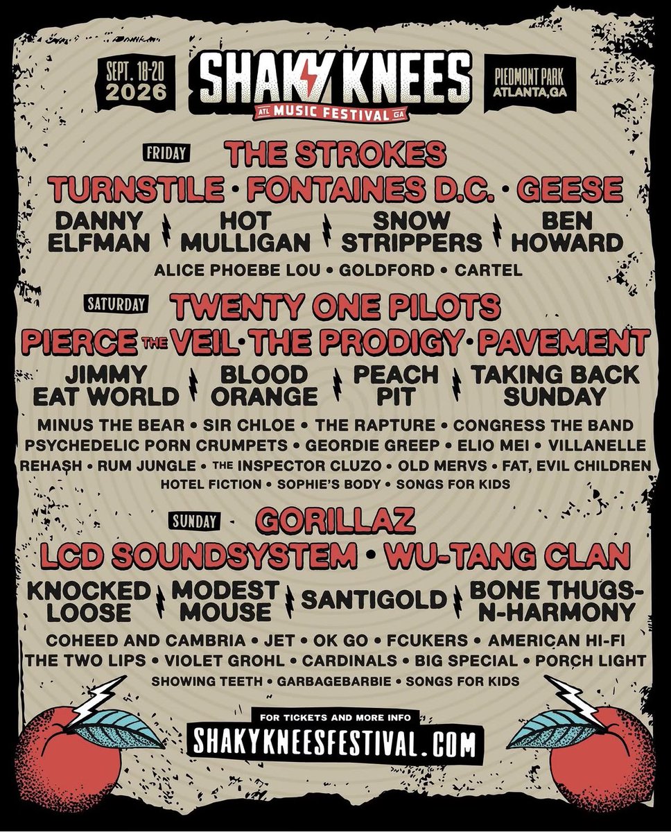 emiiilyberg's tweet photo. ‼️‼️‼️Shaky Knees Festival 9/18-9/20 2026 – 3-Day GA Ticket for sale!!

$400 OBO - currently cheaper than buying directly through the festival after fees. Will provide proof of purchase- message me if you're interested!‼️‼️‼️ #shakyknees #Ticketsales #festival @ShakyKneesFest https://t.co/TVj5wS6u6d