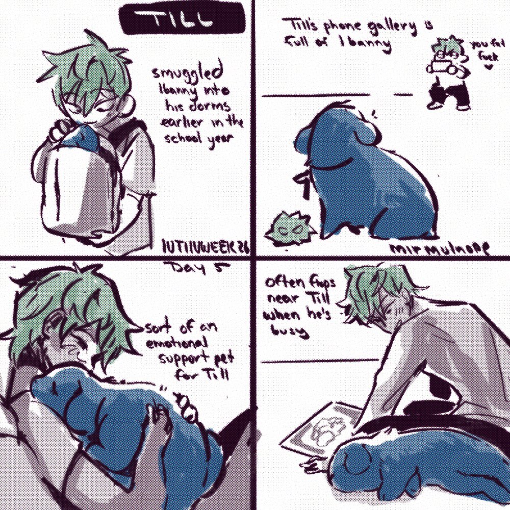 mirmulnope's tweet photo. Day 5: Pets

Based this one on something I was working last year. 

Despite their bs rivalry, Ivan and Till join forces for their pets they both smuggled into the dorms .
—
@ivtiivweek 
#ivtiivweek2026 #ALNSTㅤㅤㅤㅤㅤㅤㅤㅤㅤㅤㅤ https://t.co/rJZv6KspHm