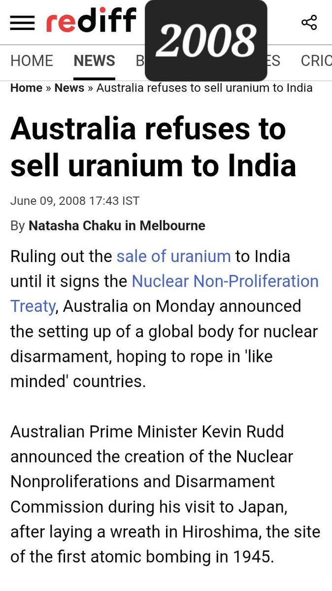 Satishp03's tweet photo. They ask why is PM Modi visiting so many foreign countries. This is why he goes - to secure our national interests. Our annual requirement of uanium is around 1200 tons, whereas we produce only around 900 tons. The same country that said  'NO', then, agrees to sell us uranium now https://t.co/jOy7eJP2z0