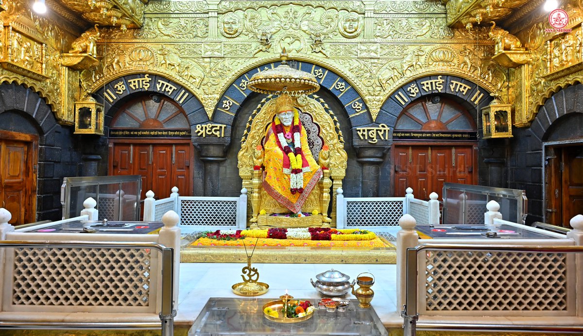 SSSTShirdi's tweet photo. *!! ॐ साई राम !!*
*श्री साईबाबा संस्थान विश्वस्त व्यवस्था,शिर्डी*
*!! ॐ Sai Ram !!*
*Shri Saibaba Sansthan Trust, Shirdi*
≈≈≈≈≈≈≈≈≈≈≈≈≈≈≈≈≈ 
*आरती :-शिर्डी माझे पंढरपुर*
*शुक्रवार १० जुलै २०२६*  
*Aarti :-Shirdi Majhe Pandharpur*
*Friday 10 July 2026* https://t.co/m5c8Nmfj9Y