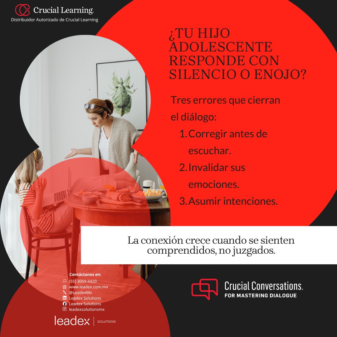 LeadexMx's tweet photo. 💬🔥 Cuando tu adolescente se cierra, no es rebeldía… es protección. ✨ La conexión empieza cuando tú escuchas primero.
#FamiliasConscientes #ComunicaciónEfectiva #Adolescencia #InteligenciaEmocional #CrianzaPositiva #Leadex https://t.co/cMfDzr6DTj