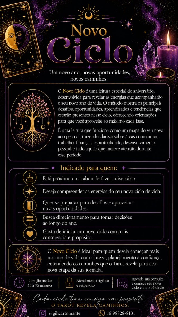 gihcartomante's tweet photo. Apresentação do método "O novo Ciclo", se tiver interesse entre em contato 🖤 🖤 🖤
#baralhocigano #cartomante #consulente #tarologo #tarot #bruxa #feitiço #tarô #futuro #oraculo #pergunta #tiragem https://t.co/NBzA0zpDpR