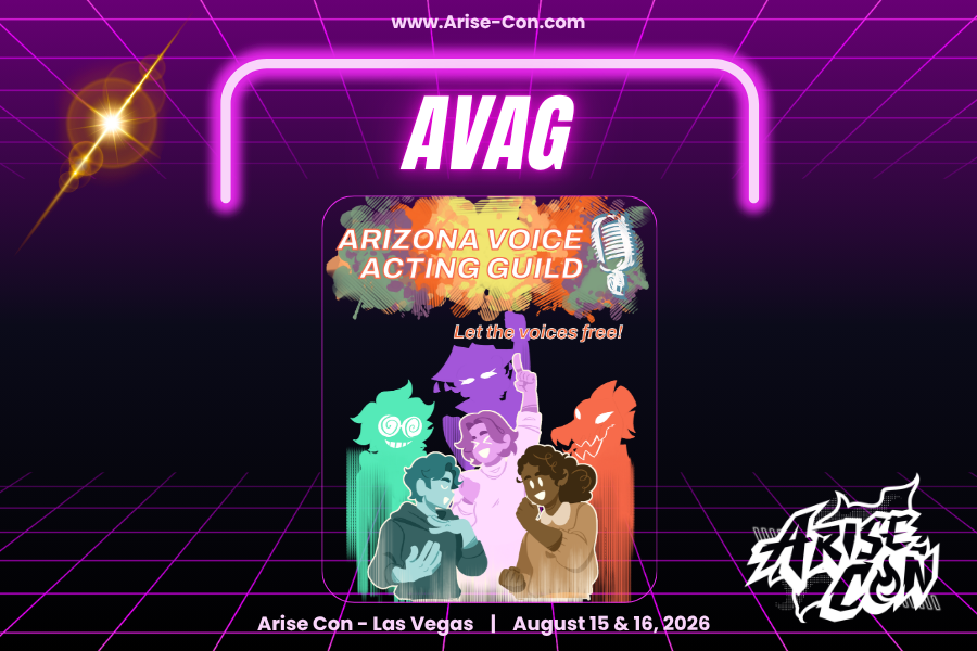 AriseCon's tweet photo. From their highly acclaimed voice acting competitions, to their workshops &amp; interactive events, the Arizona Voice Acting Guild (AVAG) strives to make the magic of voice acting accessible to anyone &amp; everyone with a dream of  standing behind the mic.

#arisecon #ariseconlasvegas https://t.co/npaI4QFwGJ