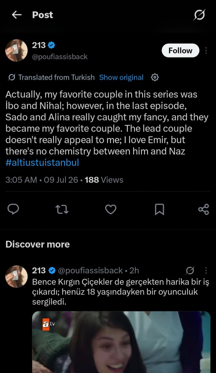 bunga4275607's tweet photo. perang opini! sudah ada contoh dari serial sebelumnya:kardeslerim,duybeni,tozluyaka,GHBG.ngga apa-apa kalian punya pasangan favorit dan saya juga punya aktris favorit yaitu Elcin &amp; aktor Rahimcan ganteng juga kok, cuma kurang tinggi #AltıÜstüİstanbul https://t.co/pZZpCy2Hy4