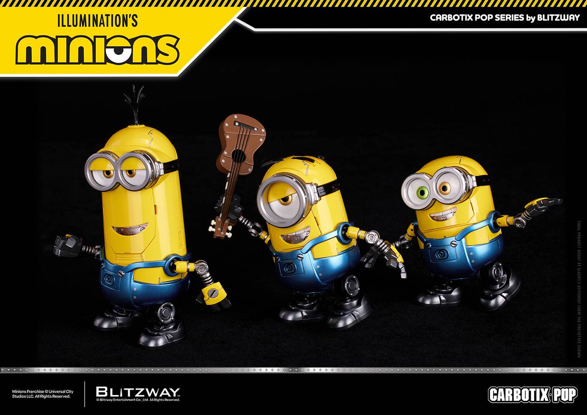 Nin_Nin_Game's tweet photo. Meet the Minions like never before! 🍌
Bob, Stuart, and Kevin join the CARBOTIX POP lineup by Blitzway Japan, featuring movable eyes, LED effects, and characterful accessories.
Pre-order now👉 https://t.co/5BggeHi9RX
#Minions #CARBOTIXPOP #DespicableMe #Collectibles #AnimeFigure
