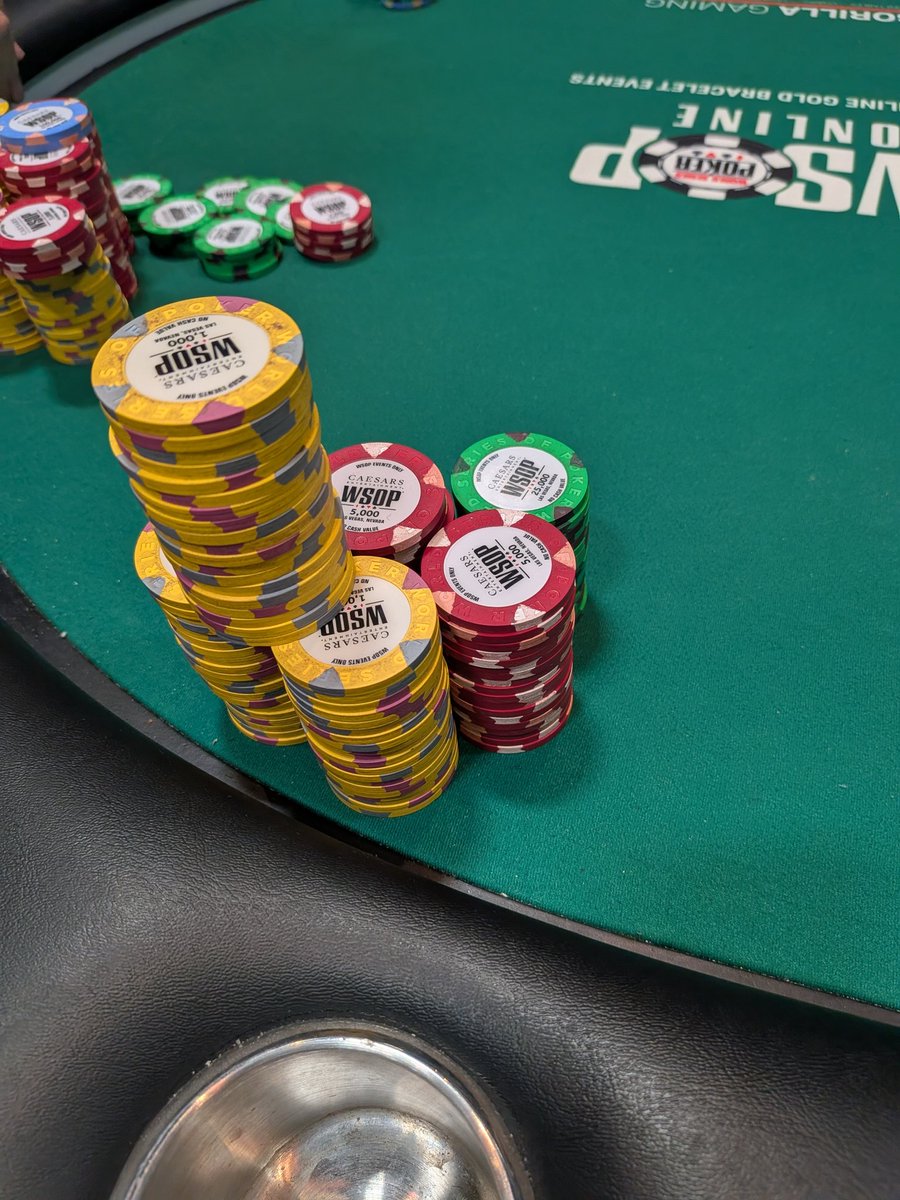 DanMan274's tweet photo. 649k on third break, still 12kk bb for an hour after so I have 54bb, bit under avg. Battling hard now https://t.co/hXSMQHXKEX