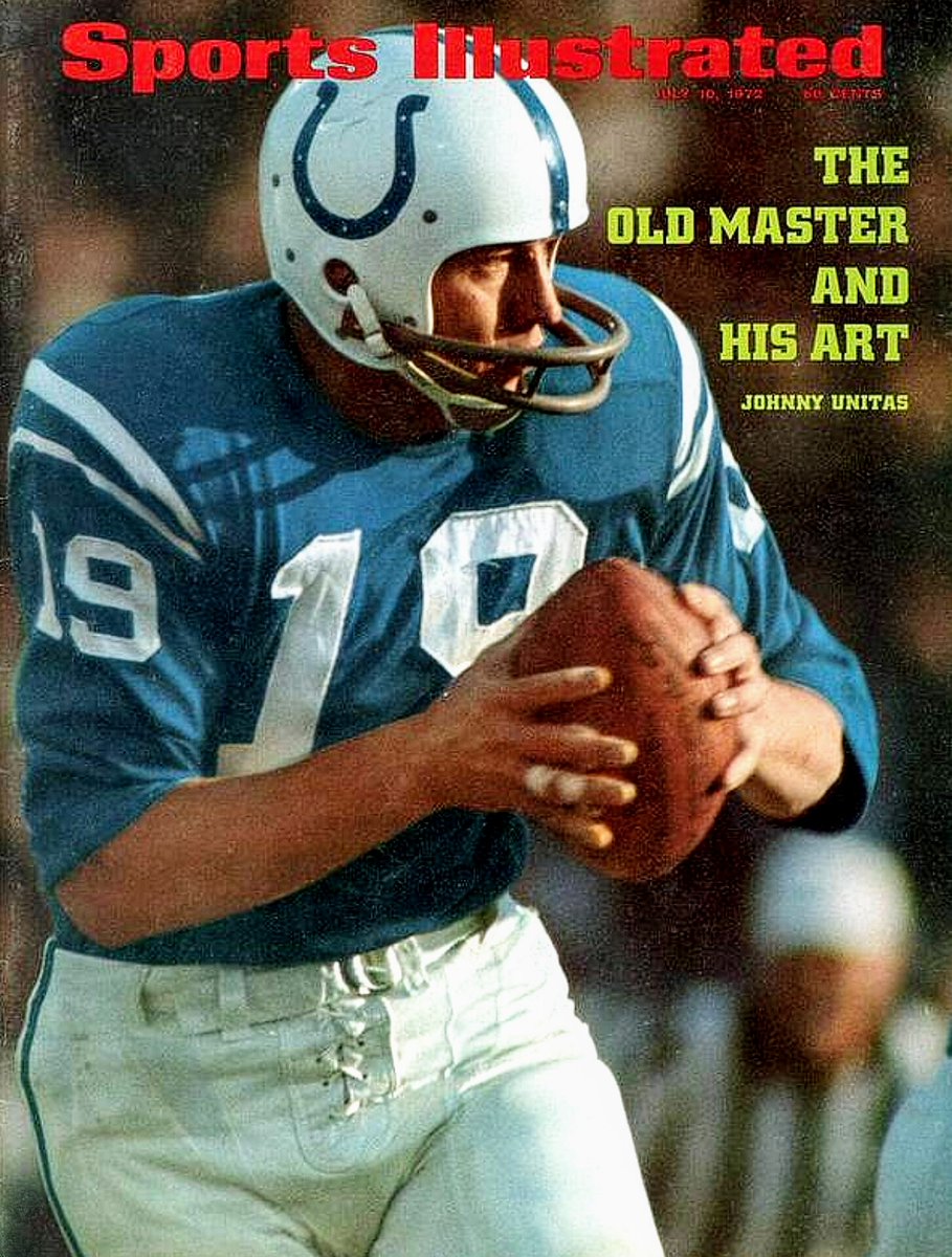 KevG163's tweet photo. July 10, 1972
The cover of Sports Illustrated
"THE OLD MASTER AND HIS ART"
Johnny Unitas
The second and final time the #Baltimore #Colts legend appears on the cover of SI during his playing career https://t.co/0yec4lQI0C