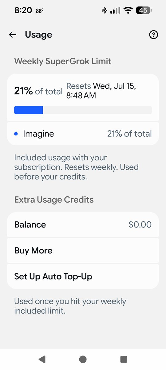 Talesfromgrok's tweet photo. New. Things which make my mental health worse. Being able to see exactly my #Grok usage. It makes me not want to use #Grok. I feel like I'm developing a whole new mental problem. #Grokusage https://t.co/4x7Mt06qaZ