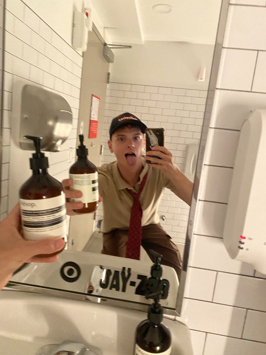 tautonymph's tweet photo. They put Aesop soap in the Target bathroom at the Jay Z event https://t.co/gST8mLnuFm
