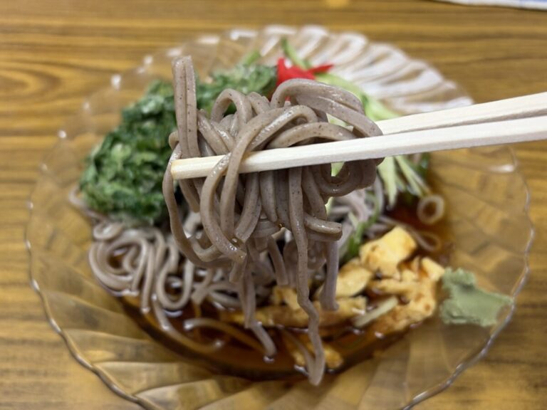 akabanemagazine's tweet photo. 尾久駅の「尾久そば」にて『冷やし春菊天そば』。

レトロ情緒漂う店内で、コレで良いんだよというシンプルながら心を掴む一杯。 https://t.co/uimCVIsOUD