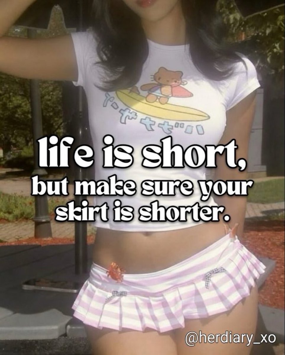 p33pgirl's tweet photo. words to live by #nsfw #girls #wlw #miniskirt https://t.co/iRcSdu5nvN