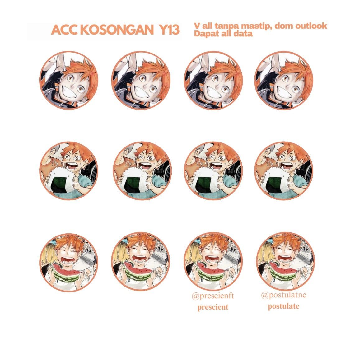 Kageyuama's tweet photo. *WTS ACC KOSONGAN Y13*

> verif all tanpa mastip ( dom outlook  )
> dapat data lengkap 
> masuk mt, belum masuk ht

Price : 16k/each 

Take ke : https://t.co/UQNAtAamIX

#bealanja https://t.co/lNz8jdnXQs