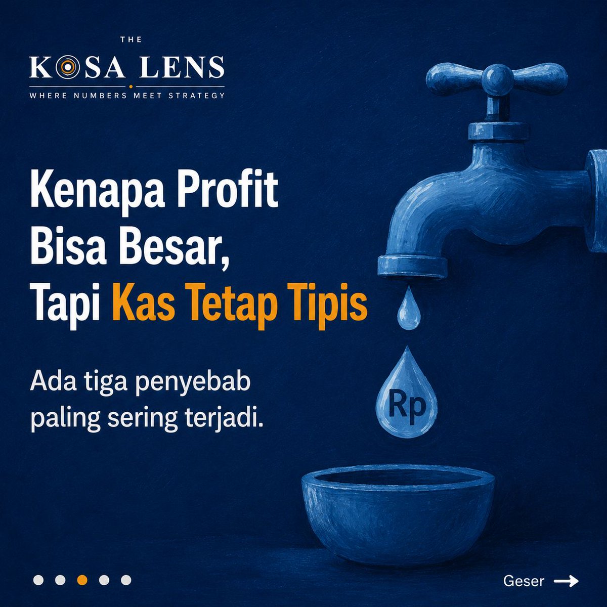 fedrian's tweet photo. Ketika perusahaan terlihat mencetak profit besar di laporan laba rugi, tapi kemudian Anda cek uang di rekening ternyata tipis dan bahkan mungkin kadang kekurangan dana untuk operasional harian, apakah artinya laporan laba ruginya keliru? Belum tentu.. https://t.co/KcmcIcl6ff