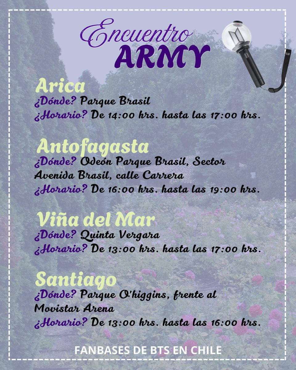 ConnectedBts's tweet photo. La lucha continúa, este sábado nos encontramos para recargar energías. 💜

En el aniversario de ARMY queremos invitarlos a un espacio de encuentro y apoyo. No es una celebración, sino una oportunidad para acompañarnos, escucharnos y recordar que ninguna ARMY está sola. https://t.co/q3AJI8XoQZ
