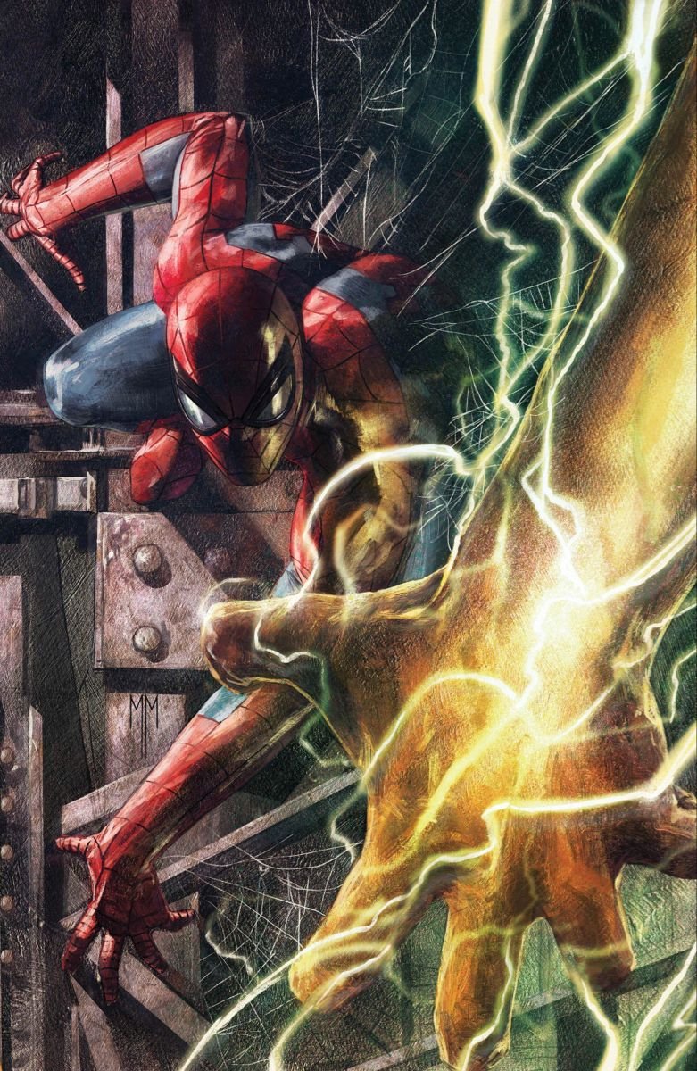 SpiderManVibe's tweet photo. Spider-Man vs. Electro always goes so hard ⚡️

Artwork by: Marco Mastrazzo https://t.co/DpxhxLV0I1