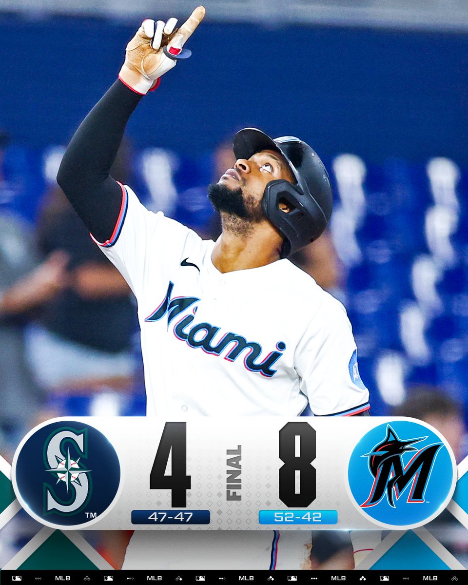 MLB's tweet photo. The @Marlins have won 16 of their last 20 games, matching their best single-season 20-game span in team history! https://t.co/wQWTejnqyd
