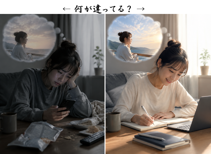 shimo_fuku's tweet photo. 「面倒くさい」で今日を流すたび、後でなぜか自分を責めてしまう。その繰り返しに、心がすり減っていく。実は未来の楽しみを、今の怠け心とこっそり物々交換してるだけかも。ほんの少し得な方、選んでみませんか。
　【気楽の気づき】#ふと思った #気楽 #和む
　リプ欄にエビデンスも↓ https://t.co/m1c9brIvZg
