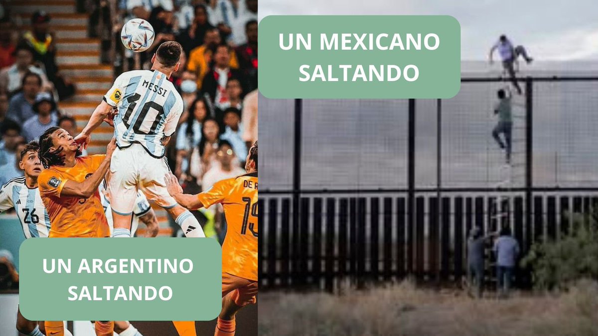 leandroyque's tweet photo. Un salto te da una Copa del Mundo. El otro te cambia de país.🤣 https://t.co/VYRcec6LwI