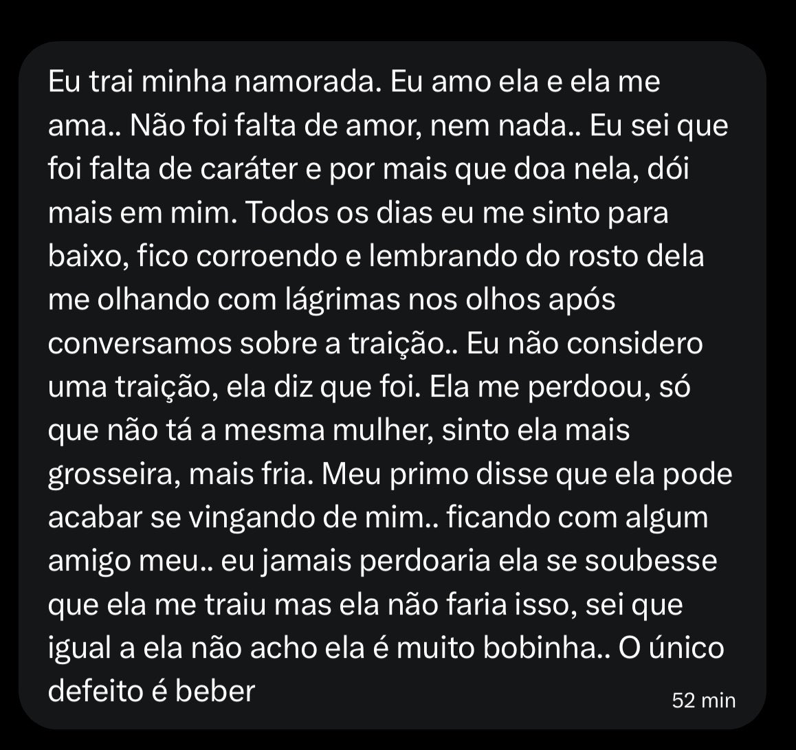 Confissoes pra ler cagando 𝕏 tweet media