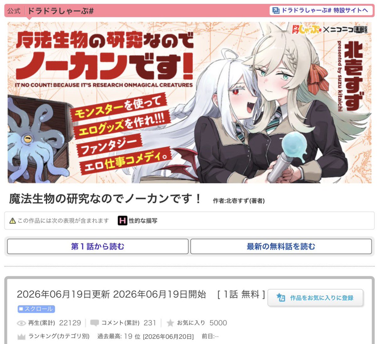 kitaichi_suzu's tweet photo. ㊗️閲覧2万超え&amp;お気に入り数が5000になりました！

たくさんの方に読んでいただけて感謝感激です！
2作目も頑張っていますので、引き続き応援お願いします！👊 https://t.co/NTXYICL5vr