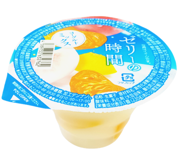 JunwaFood's tweet photo. ✨新発売✨

人気のゼリーの時間シリーズに、「ヨーグルトミックス」が新登場！

みかん・もも・パイナップルの彩り豊かなフルーツと、爽やかでまろやかなヨーグルトゼリーが相性抜群🍊🍑🍍
冷やして食べると！？

暑い日にぴったりの、ひんやりスイーツをぜひお楽しみください！

#純和食品 #ゼリーの時間 #新商品 #ヨーグルトミックス #ゼリー #夏スイーツ #デザート