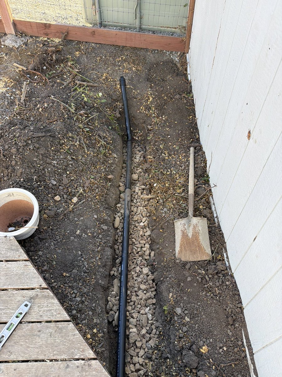 michaeldukeid's tweet photo. Crowded rose bushes near deck with outdoor sink -> grey water drain + artichokes, dragon fruit, grape, lime, and pomegranate. 

Turn waste water into passively irrigated food production! https://t.co/F2BESqCMP2