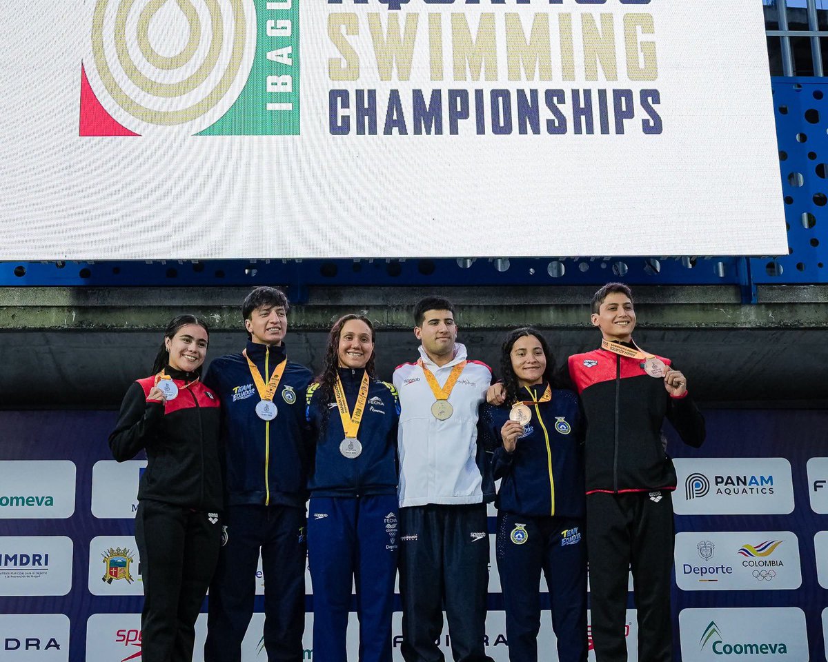 COM_Mexico's tweet photo. Con una nueva generación de nadadores, México se mantiene en el 2.º lugar del Campeonato Panamericano de Natación Ibagué 2026 con 39 medallas: 12 de oro, 18 de plata y 9 de bronce. 
¡Con todo! 💪 https://t.co/IwscZAHHSg