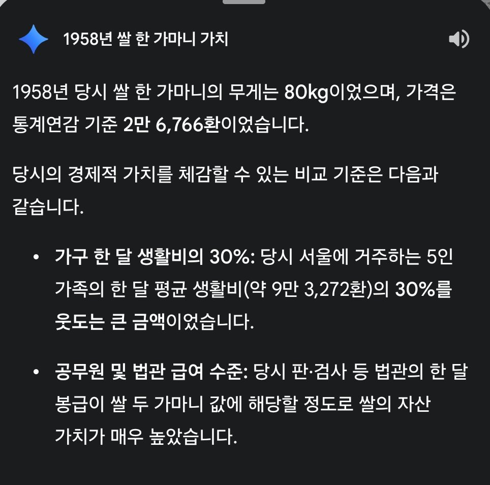 DANDI419684's tweet photo. 안규백씨 부친 정부미 100 여 가마 착복 기사가 있네요.
검색상 동일 인물 같아 보이는데 이 뉴스도 허위 사실인지 명백히 밝혀서 안규백씨의 명예를 지켜 주세요.
에이 설마요?
아니겠죠🫠

제미나이에게 1958년도 쌀 한가마 가치를 물어보니 그 당시 판.검사 한달 월급이 쌀 두가마니 값이였다 합니다.
그 당시 쌀 가마는 80kg 이였죠.
쌀 100 가마면 그 당시 값어치로 어마 어마 하네요😱